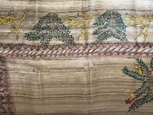 Madhubani trees at big stole of pure tusser silk