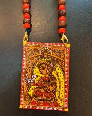 lady with bird at small canvas